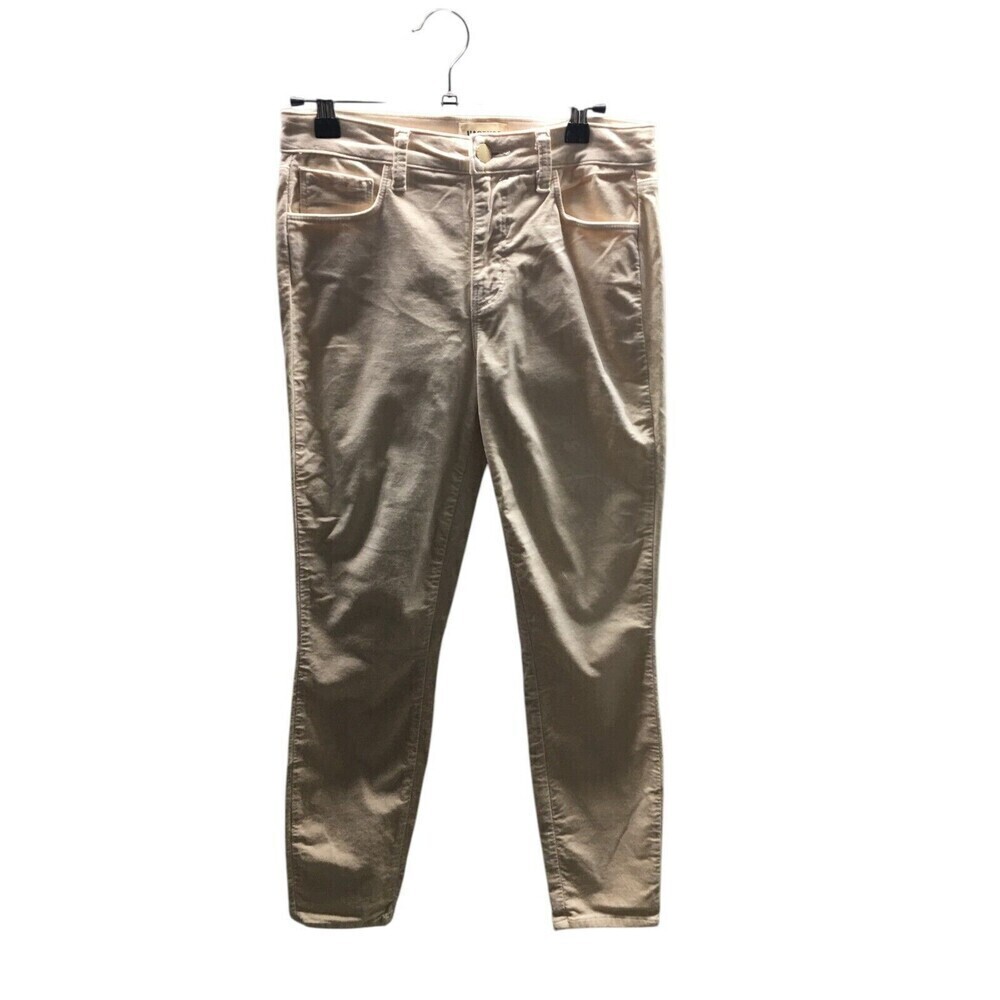 L'agence Jeans Women's Size 25 Beige Champagne Margot Skinny Velvet